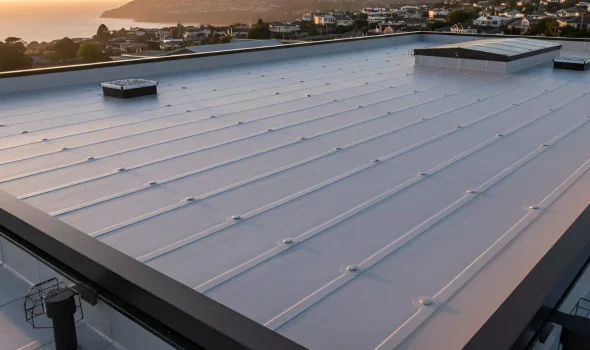 At Commercial Roofing Kapiti Coast, our team installs new roofing systems for commercial construction projects.